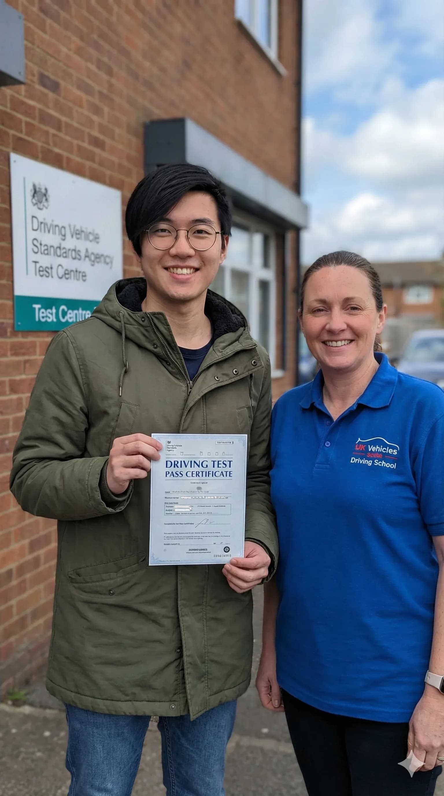 Recent driving test passer - Student 4